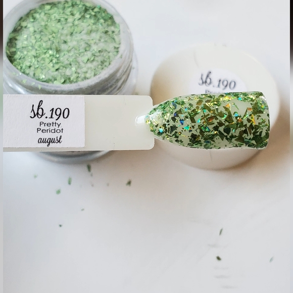 Sparkle & Co sb.190 Pretty Peridot Dip Powder Mini - Picture 3 of 3